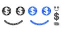 Lucky Money Smiley Composition Icon of Circles