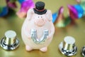 Lucky pig, piggy to New Year Royalty Free Stock Photo