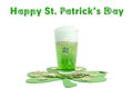 St. Patrick`s Day Lucky Green Beer Pint Royalty Free Stock Photo