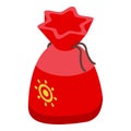Lucky pouch icon, isometric style Royalty Free Stock Photo