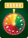 Lucky prize wheel flat illustration vector Royalty Free Stock Photo