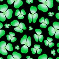 Lucky seamless pattern of irish clover Royalty Free Stock Photo