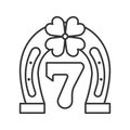 Lucky seven game linear icon