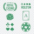 Lucky seven jackpot. Poker club and casino vector Royalty Free Stock Photo