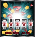 Lucky seven slots Royalty Free Stock Photo