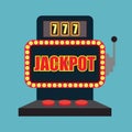 Lucky sevens jackpot in golden slot machine