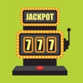 Lucky sevens jackpot in golden slot machine