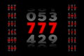 777, lucky seventh jackpot, slot machine style font