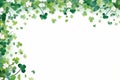 Lucky Shamrock and Clover Border for a Festive St. Patrick's Day Design - Generative AI Royalty Free Stock Photo