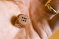 Lucky six on dice Royalty Free Stock Photo