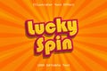 Lucky Spin With Comic Style Editable Text Effect