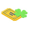 Lucky ticket icon isometric vector. Money game Royalty Free Stock Photo