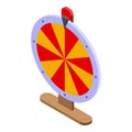 Lucky wheel icon isometric vector. Raffle draw Royalty Free Stock Photo