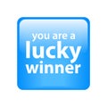 Lucky winner button Royalty Free Stock Photo