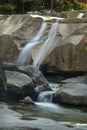 Lucy Brook waterfalls over granite bedrock, Diana's Baths, New H