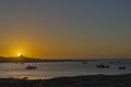 Luderitz harbour at sunset