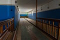 Luderitz, Namibia - July 09 2014: Restored wooden bowling alley in historical colonial German town Kolmanskop