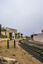 Luderitz rail tracks portrait Royalty Free Stock Photo