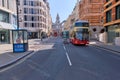 Ludgate Hill towards St Paul Cathedral. Royalty Free Stock Photo