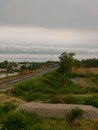 Ludhiana, Punjab, India - JUNE 6, 2020 - Strange structure of clouds in sky.