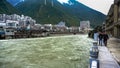 Luding Bridge on the Dadu River in China Royalty Free Stock Photo