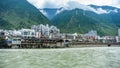 Luding Bridge on the Dadu River in China Royalty Free Stock Photo