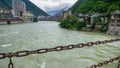 Luding Bridge on the Dadu River in China Royalty Free Stock Photo