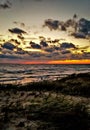 Ludington Lake Michigan Sunset Royalty Free Stock Photo