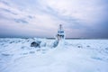 Ludington North Breakwater Lighthouse in the Background