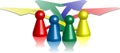 Ludo_figures_arrows Royalty Free Stock Photo