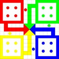 Ludo vector.An indoor game of Ludo.Ludo board game.Ludo game vector illustration design.