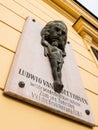 Ludwig van Beethoven plaque in Jedlesee Vienna
