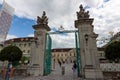 Entrance gate of residential palace in Ludwigsburg with baroque gardens