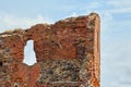The ruins of an ancient castle in Latvia in the city of Ludza