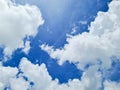 Lue sky with white clouds background with space for text. blue cloudy sky texture Royalty Free Stock Photo