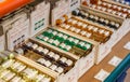 Luebeck, Germany. Counter in shop of sweets - famous  Lubeck marzipans. Royalty Free Stock Photo