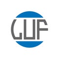 LUF letter logo design on white background. LUF creative initials circle logo concept. LUF letter design Royalty Free Stock Photo