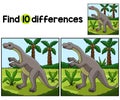 Lufengosaurus Dinosaur Find The Differences Royalty Free Stock Photo