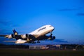 Lufthansa A380 takeoff Royalty Free Stock Photo