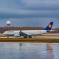 Lufthansa Airbus A330-300 in Montreal Royalty Free Stock Photo