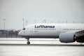 Lufthansa Airbus A350-900 D-AIXH in Munich Airport Royalty Free Stock Photo