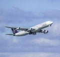 Lufthansa Airbus A340-300 Star Alliance livery Royalty Free Stock Photo