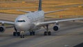 Lufthansa Airbus 340 taxiing