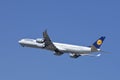 Lufthansa Airbus A340-642X, D-AIHR take-off, Beijing, China