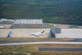 Lufthansa aircraft hangar on Frankfurt airport