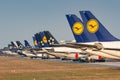 Lufthansa Airplanes grounded at Frankfurt