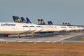 Lufthansa Airplanes grounded at Frankfurt