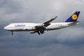 Lufthansa Boeing 747-400 D-ABVW passenger plane landing at Frankfurt Airport