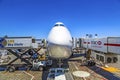 Lufthansa Boeing 747 at a Gate at Los Angeles International Airport Royalty Free Stock Photo