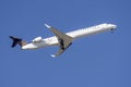 Lufthansa CityLine Bombardier CRJ-900LR with the aircraft registration D-ACNI after take-off on the southern runway of the Munich